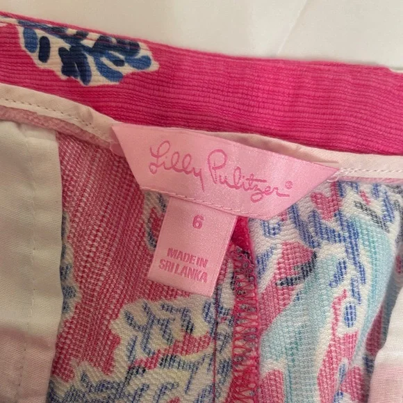 Lilly Pulitzer Adie shorts I Pink Samba print size 6 - Picture 5 of 6